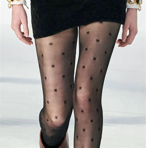 chanel leggings with logo|chanel logo tights dupe.